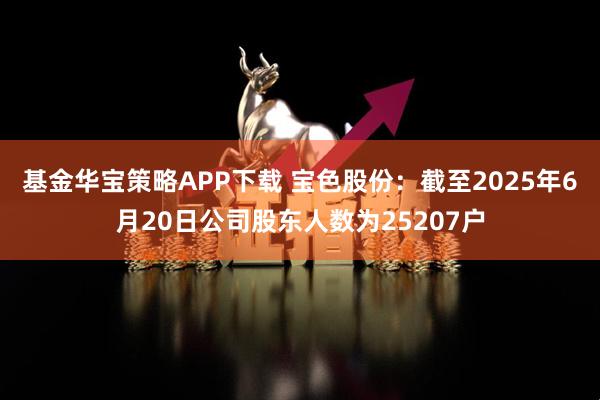 基金华宝策略APP下载 宝色股份：截至2025年6月20日公司股东人数为25207户